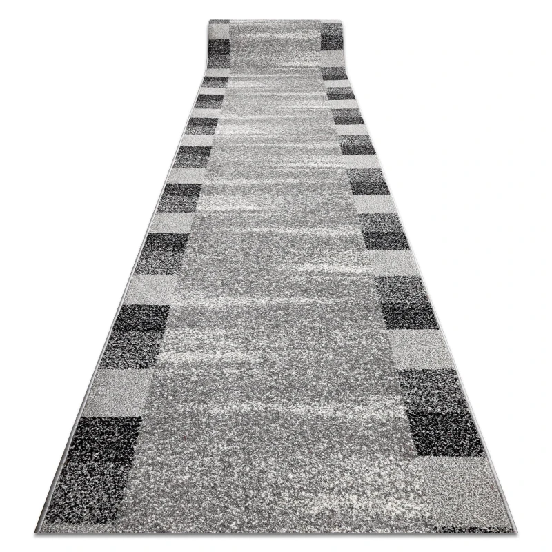 Image of RugsX Silver Etna Runner in Grey Size: 70cm x 190cm Grey Unisex 70cm x 190 cm