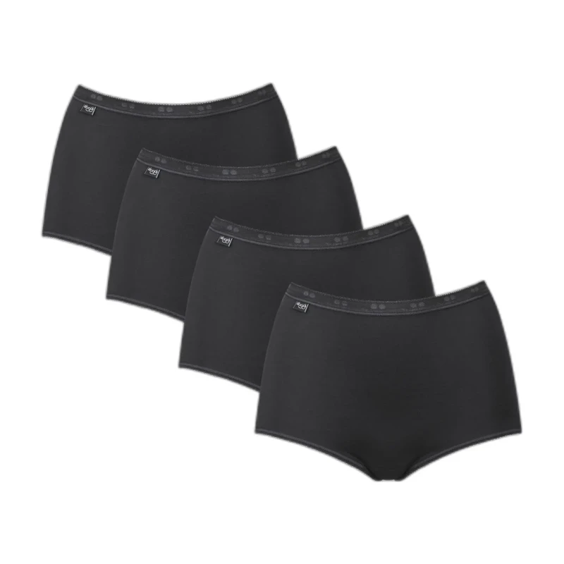Image of Sloggi Womens boxer shorts Sloggi Basic + Maxi (x4) Noir Female 40