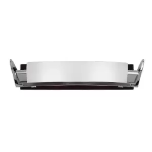 Image of Zira Wall Lamp 2 Light G9, Polished Chrome/Frosted White Glass/Wenge