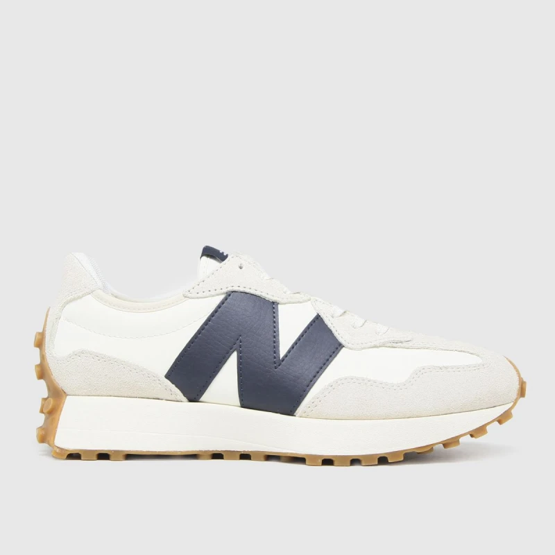 Image of New Balance 327 trainers in white & navy White/Navy UK 4 (EU 36½)