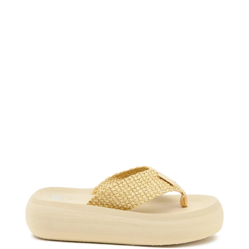 Image of (Not Specified, 7 (Adults')) Rocket Dog Sandy Raffia Textile Womens Natural Sandals