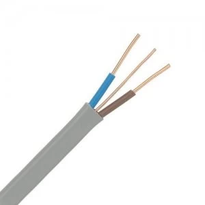 Image of Zexum Grey 2.5mm 24A Twin and Earth TnE Flat PVC Lighting Power Cable - 50 Meter