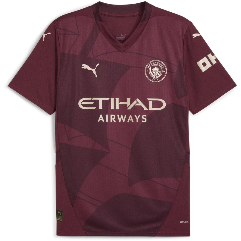 Image of Puma Manchester City Third Shirt 2024 2025 Adults - Red Red M