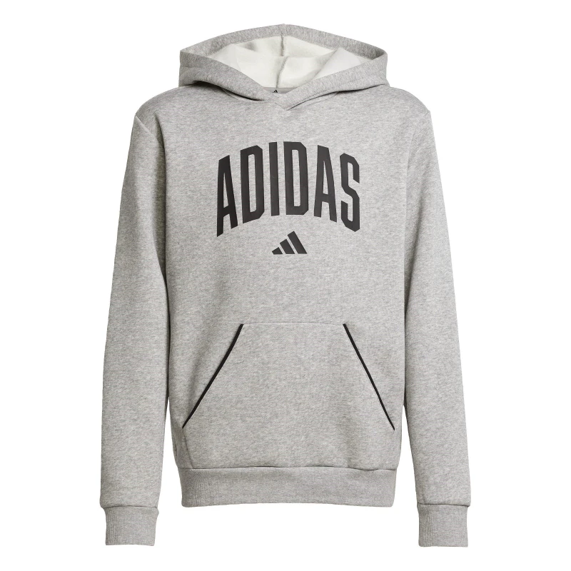 Image of adidas Unisex Kids Fleece Hoodie Grey/Black unisex 9-10 Years