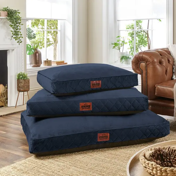 Image of Paws For Slumber Paws For Slumber Luxury Grey Pet Bed-Large