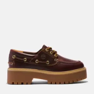 Image of Timberland Stone Street Womens timberland Premium Boat Shoe For Her In Burgundy Burgundy, Size 8
