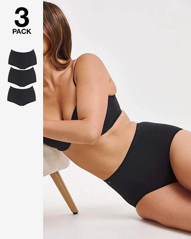 Image of Sloggi Sloggi 3Pk Microfibre Maxi Knicker Black - sloggi - Size: 10 Black Female 10 DQ15901