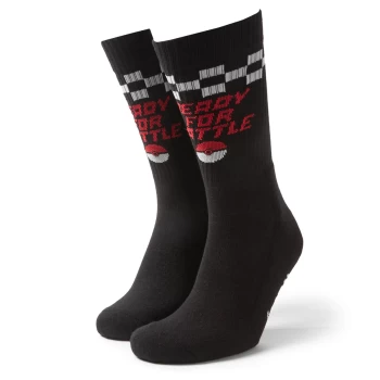 Image of Mens Pokemon Ready For Battle Socks - Black - UK 4-7.5