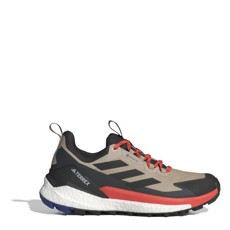 Image of adidas Unisex Kids Terrex Free Hiker Low Gore-Tex Non Waterproof Hiking Shoes Beige/Blk/Ornge unisex 5.5 (38.7)