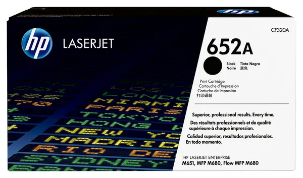 Image of HP 652A Black Toner Cartridge - CF320A (Original)