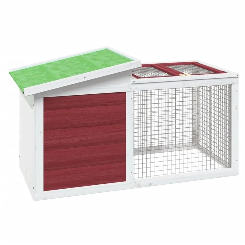 Image of VIDAXL Rabbit Hutch Mocha 100.5x54x55cm Solid Wood Pine Vidaxl 172291