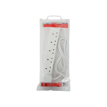 Image of 6 Way Surge Protected Extension Socket - White - 2m - 6WSSP2MCP20 - Status