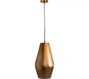 Image of INTERIORS by Premier Aluminium Large Pendant Ceiling Light - Copper