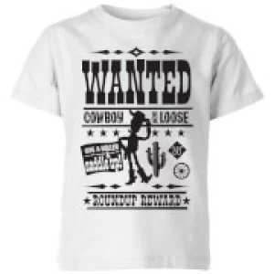 Image of Toy Story Wanted Poster Kids T-Shirt - White - 9-10 Years