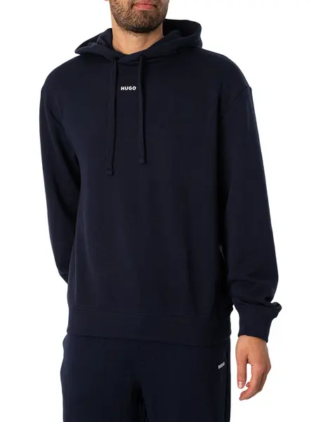 Image of HUGO Dapo Pullover Hoodie Dark Blue S