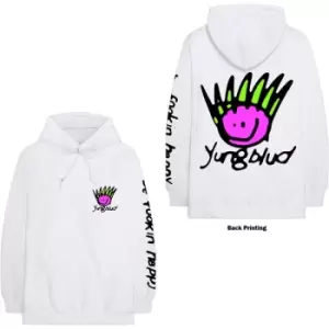 Image of Yungblud - Face Unisex XX-Large Pullover Hoodie - White