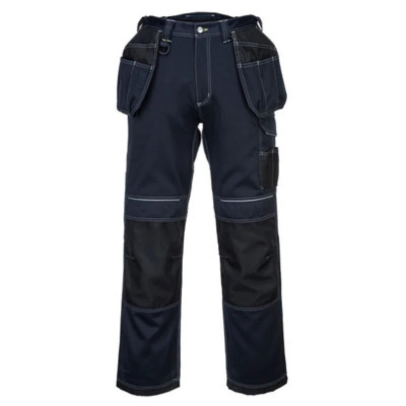 Image of Portwest PW3 Mens Holster Work Trousers T602NBS28 Colour: Navy / Black