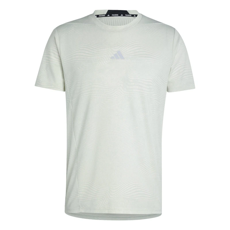 Image of adidas D4T HEAT.RDY HIIT Training T-Shirt Mens Wht/Green male XS