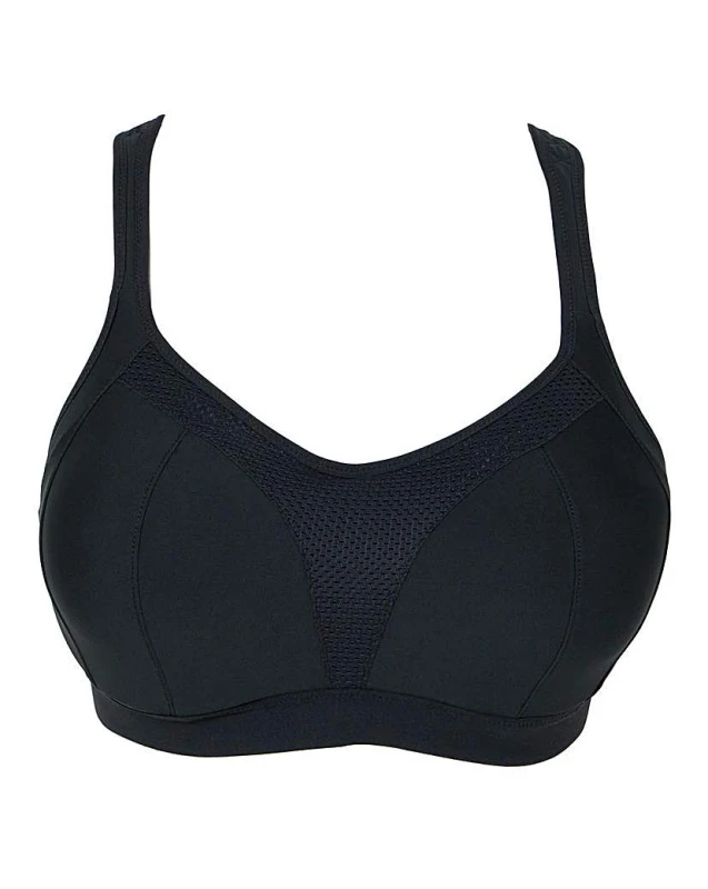 Image of Fantasie Fantasie Elevate Wired Sports Bra Black - Fantasie - Size: 34E Black Female 34E EB38112