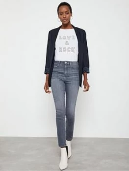 Image of Mint Velvet Joliet Skinny Jeans - Grey, Size 8, Women