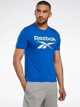 Image of Reebok Workout Ready Graphic T-Shirt, Yellow Size XL Men
