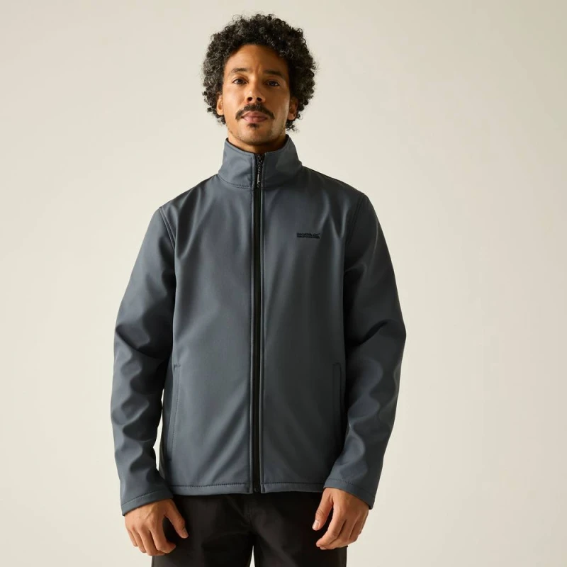 Image of Regatta Mens Cera V Softshell Jacket in Dark Grey Size: Medium Dark Grey Male M